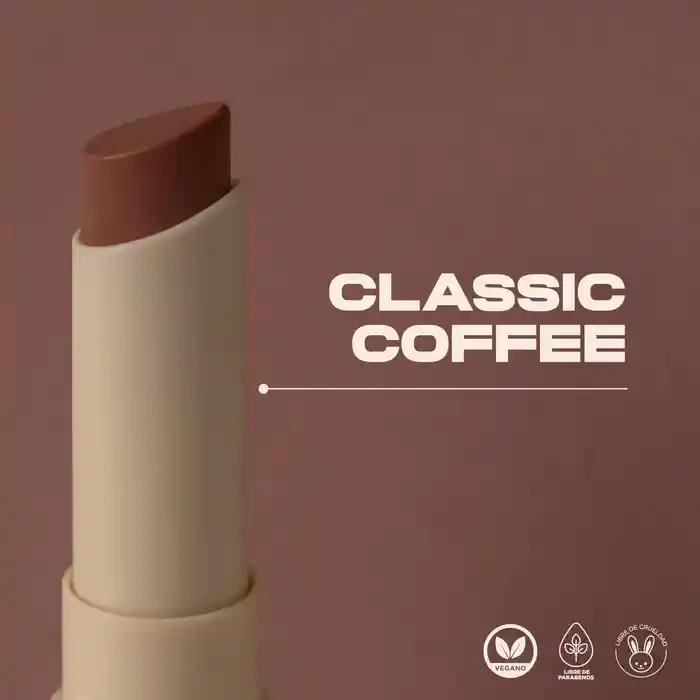 Labial Velvet En Barra Atenea Tono Classic Coffee