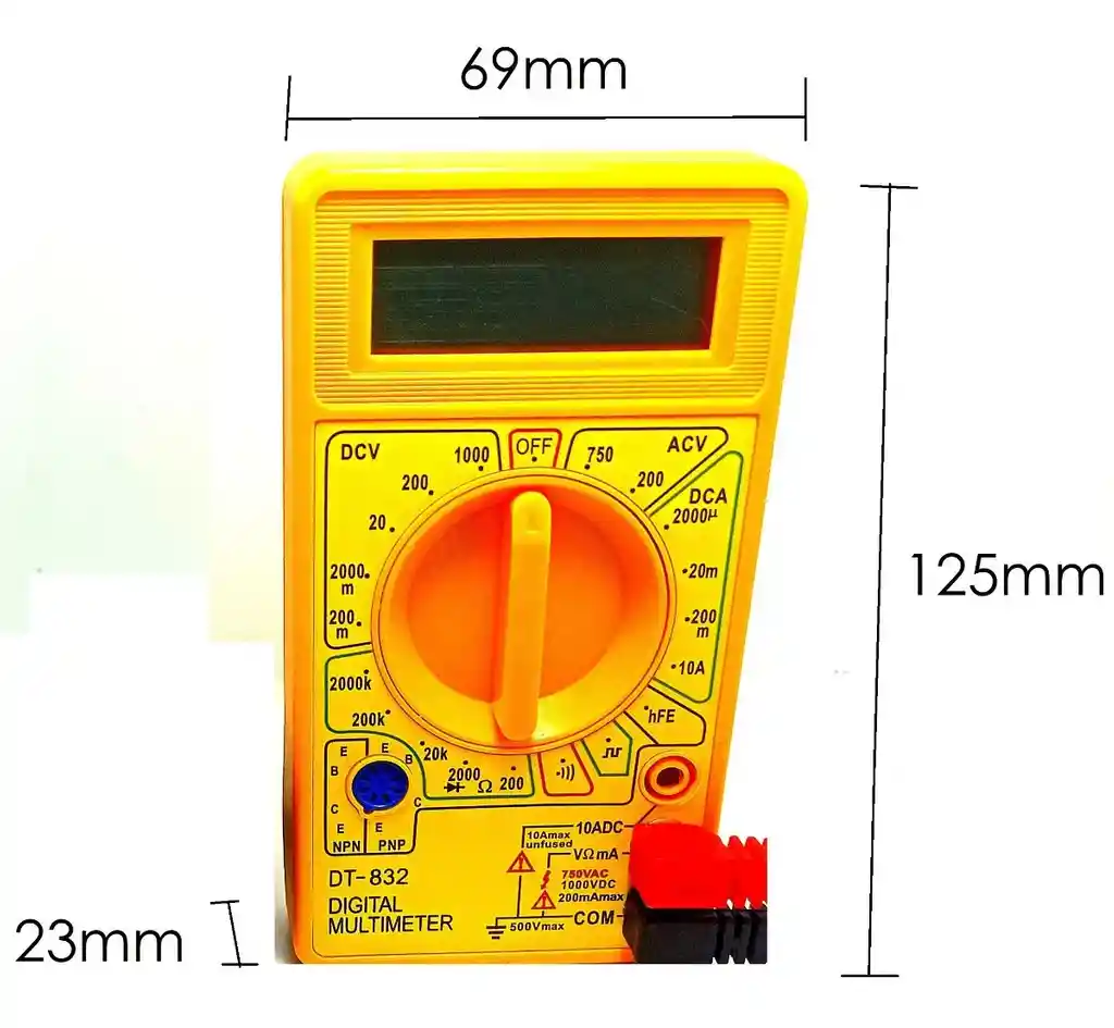 Multímetro Digital Tester Multifuncional + Base Soporte
