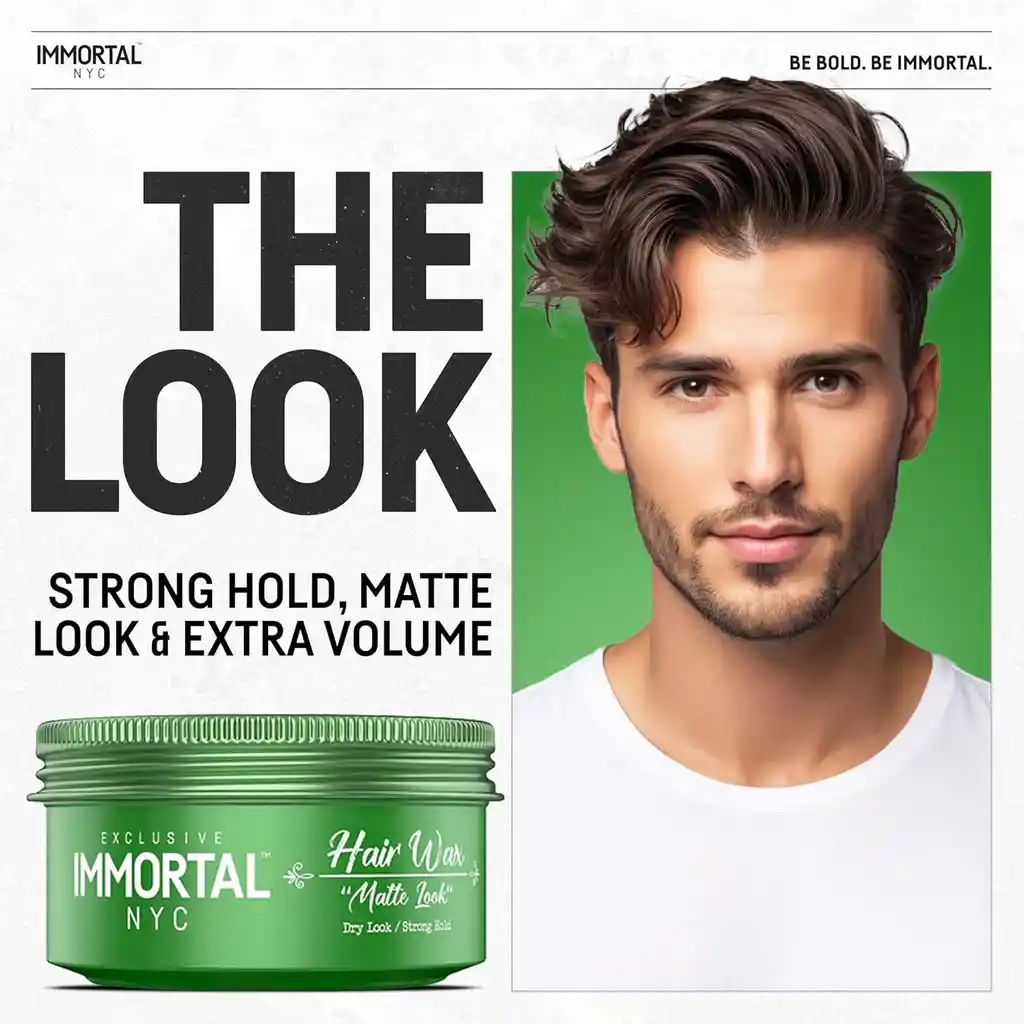 Cera Para Cabello Con Efecto Fijación Fuerte Y Acabado Mate Immortal Nyc Hair Wax "matte Look" 150g