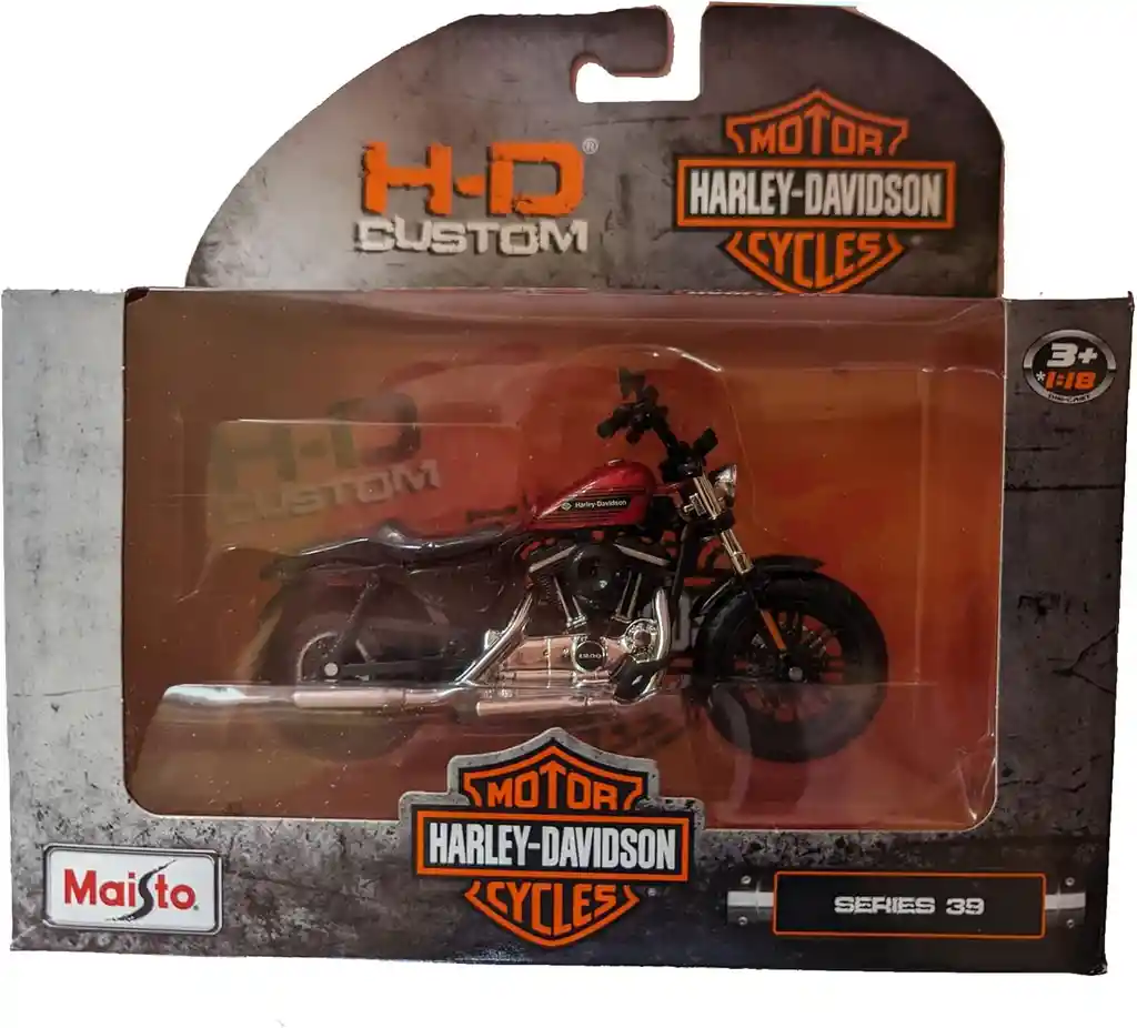 Moto Coleccionable Harley-davidson Roja 1:18 Serie 39