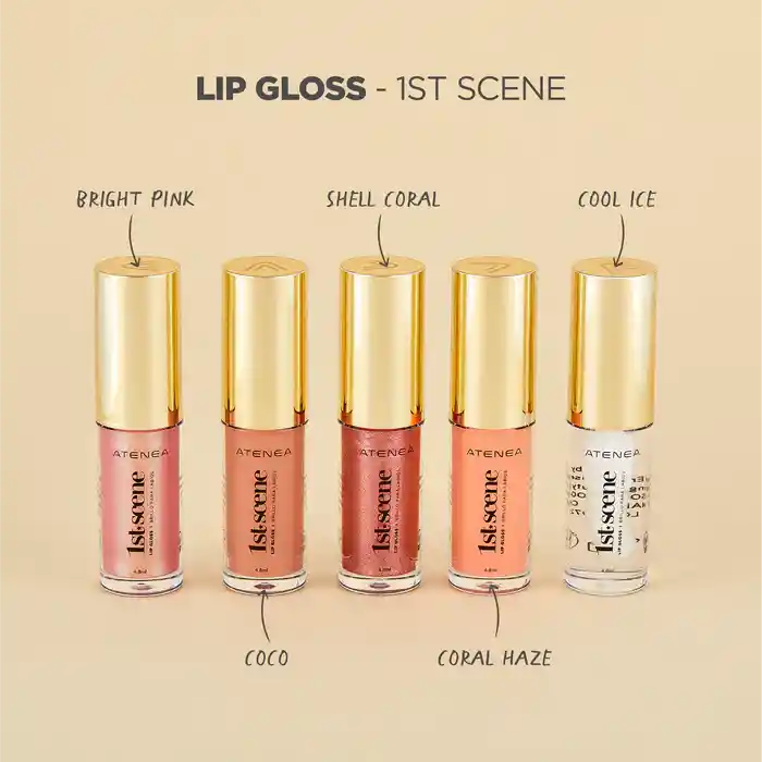 Brillo Labial Atenea 1st Scene Tono Shell Coral