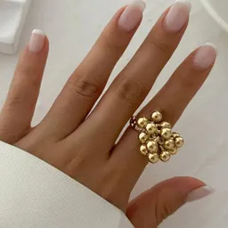 Anillo Esferas Dorado