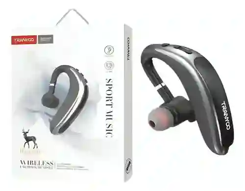 Tranyoo M12 Wireless Headset Bluetooth 5.0 Negro M12