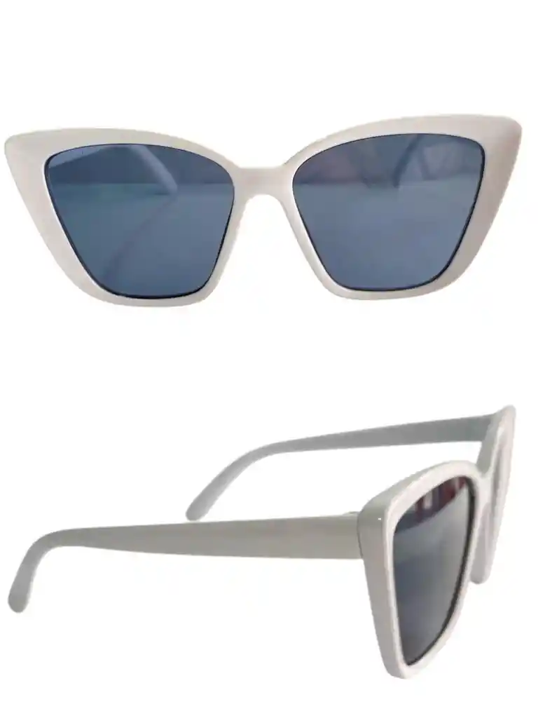 Lentes De Sol Ojo De Gato Blanco Y Negro G-41