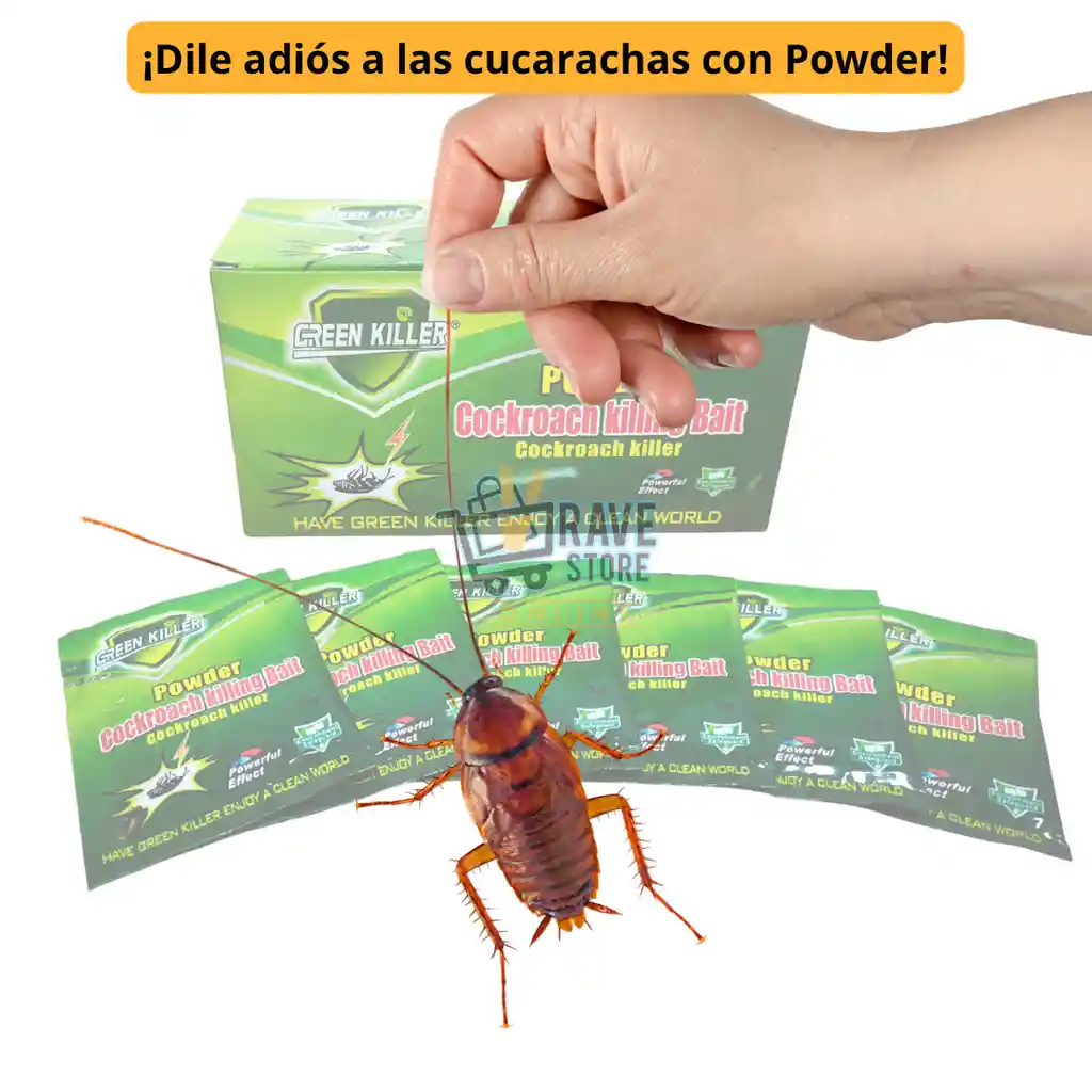 Polvo Mata Cucarachas 50 Sobres