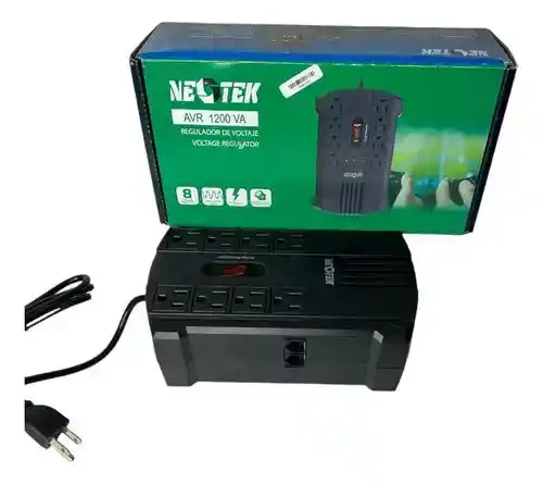 Regulador De Voltaje 1200va 600w 8 Puertos