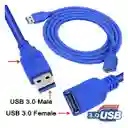 Cable Extensor Usb 3.0 Macho / Hembra De 1,5 Metros, Azul