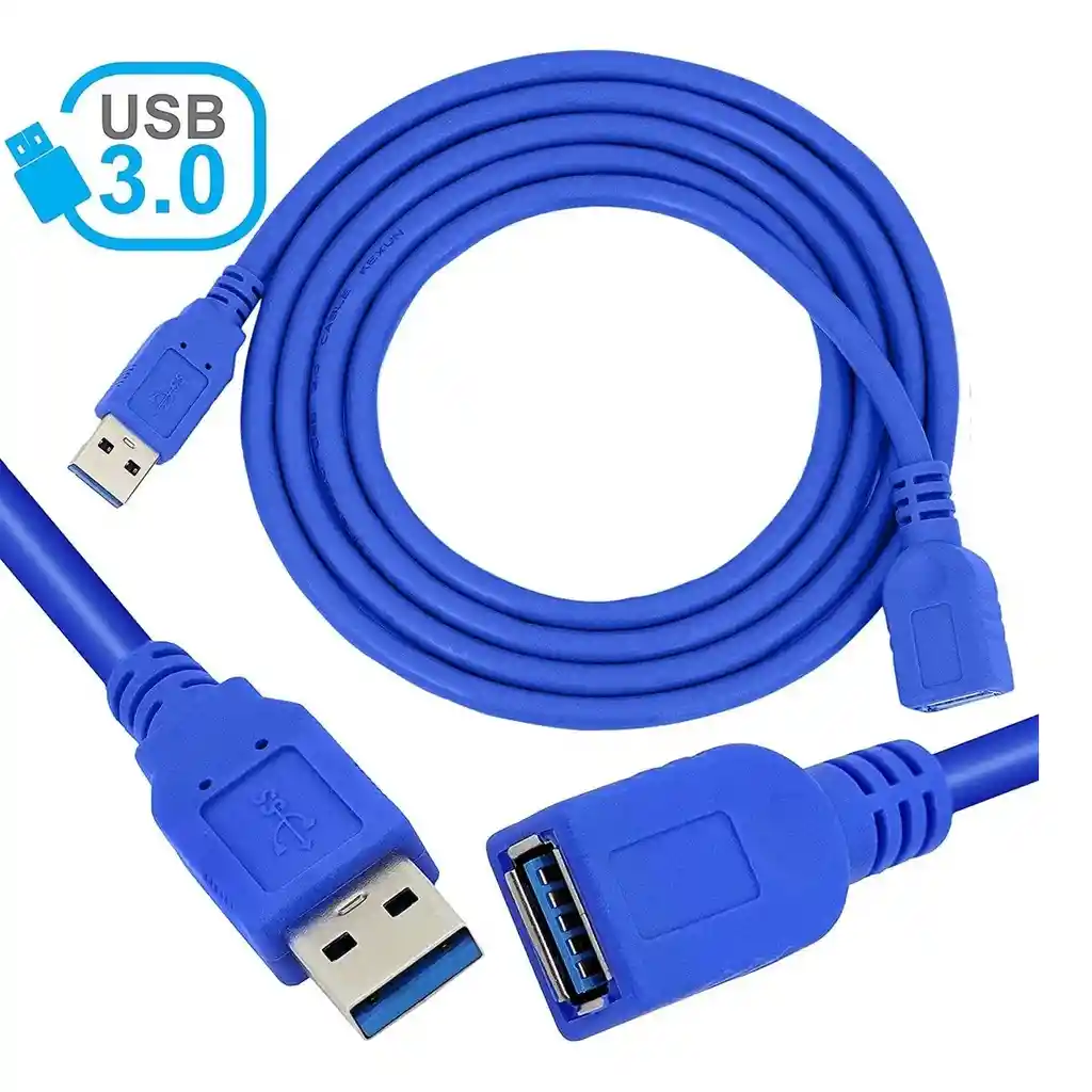 Cable Extensor Usb 3.0 Macho / Hembra De 1,5 Metros, Azul