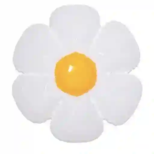 Globo Metalizado Flor Margarita Blanca