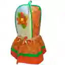 Forro Licuadora Flor Naranja Moño