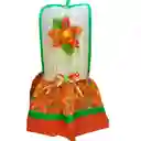 Forro Licuadora Flor Naranja Moño