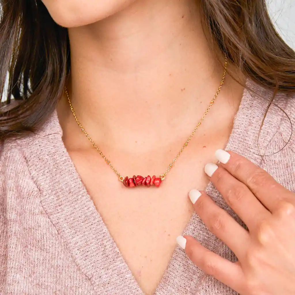 Collar Piedra Coral