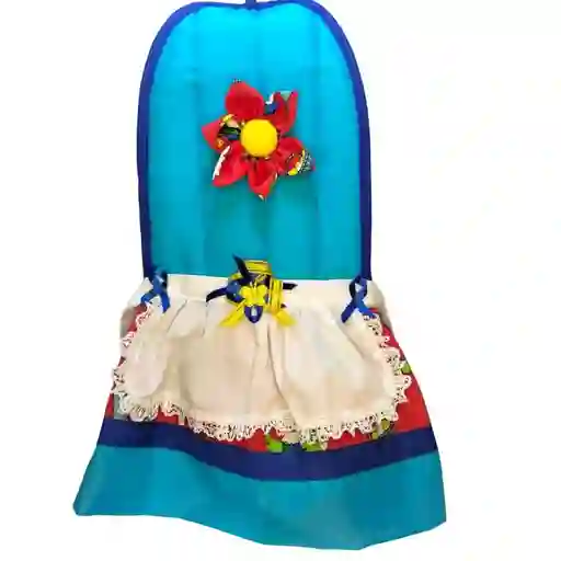 Forro Para Licuadora Azul Flores