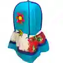 Forro Para Licuadora Azul Flores