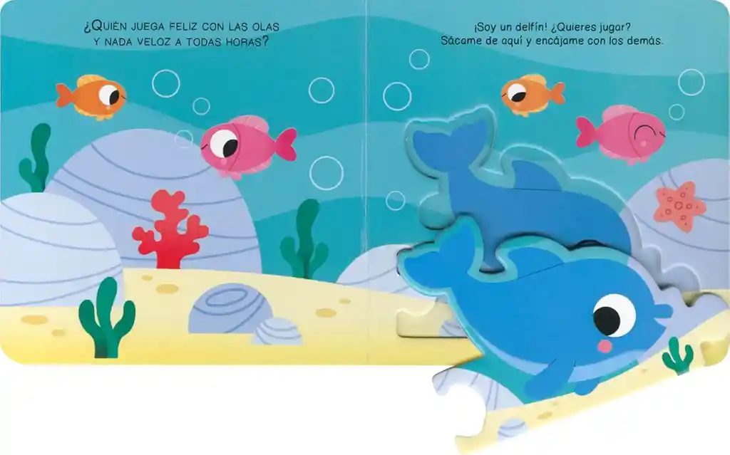 Juego Didáctico Animales Del Mar Tipo Puzzle Para Niños