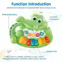 Piano Musical Infantil Cocodrilo Con Sonidos Luces Didáctico
