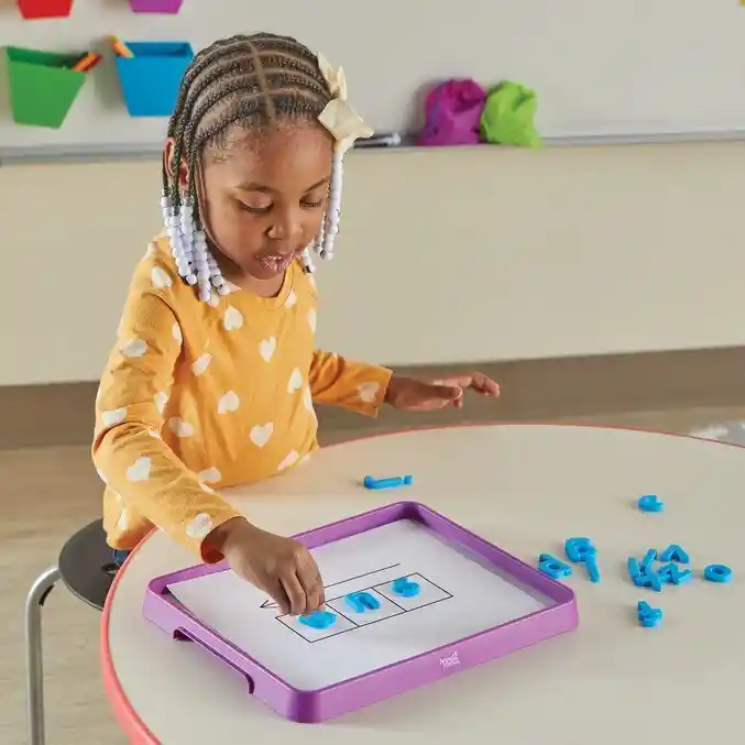 Juego Didáctico De Bandeja Para Actividades Morado Niños
