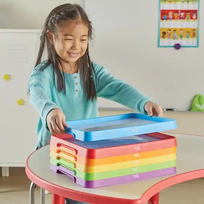 Juego Didáctico De Bandeja Para Actividades Morado Niños