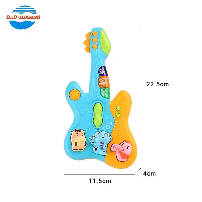 Guitarra Musical Didáctica Juguete Para Niños Azul