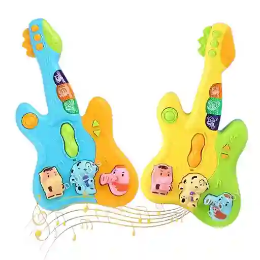 Guitarra Musical Didáctica Juguete Para Niños Amarillo