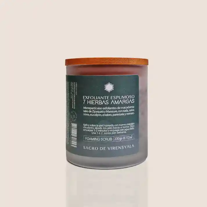 Exfoliante Corporal Espumoso De 7 Hierbas Amargas Sacro