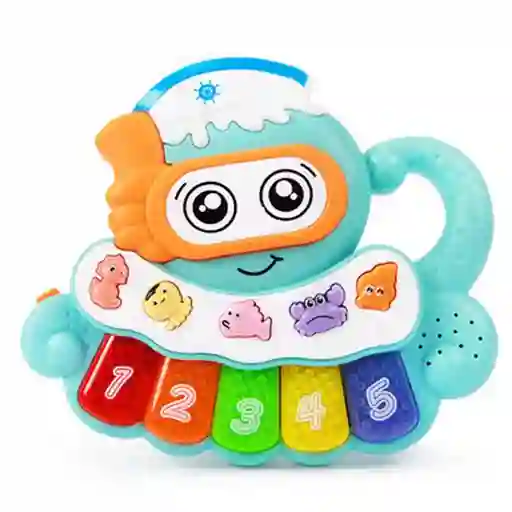 Mini Pianos Musicales Didácticos Para Niños Pulpo Azul