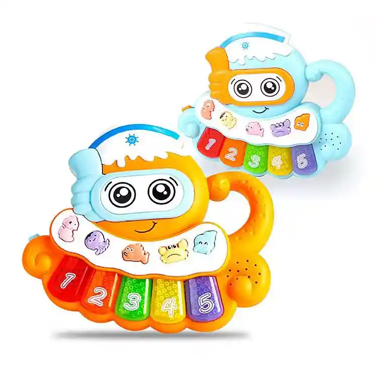 Mini Pianos Musicales Didácticos Para Niños Pulpo Azul