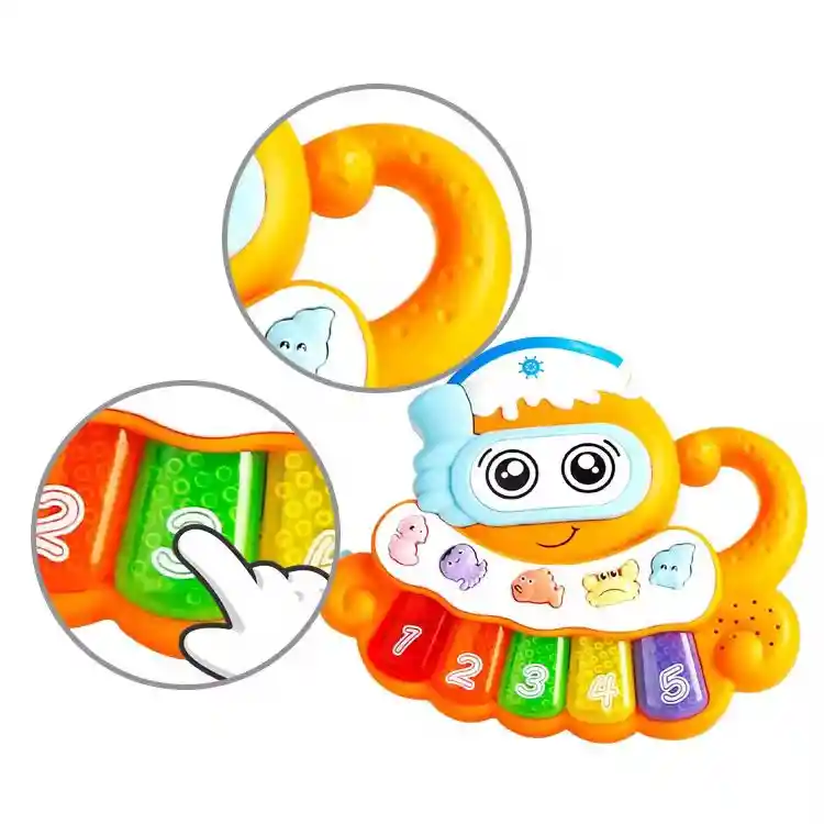 Mini Pianos Musicales Didácticos Para Niños Pulpo Azul