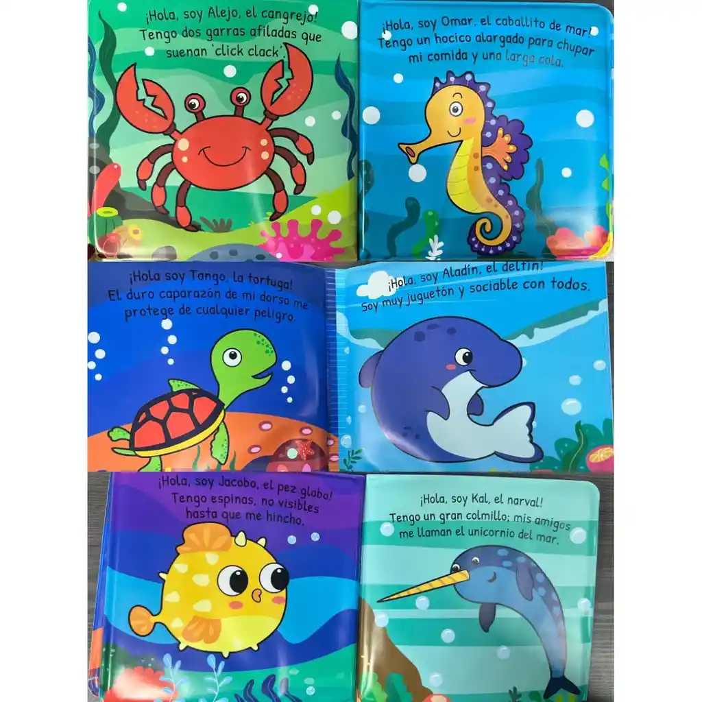Libro Didáctico De Plástico Para Piscina O Bañera Marino