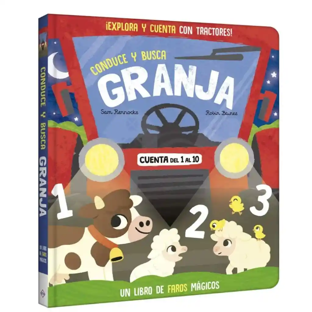 Libro Conduce Y Busca En La Granja Con Faros Mágicos