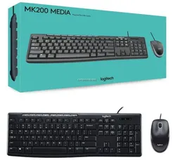 Combo Alámbrico Logitech Mk200 Media