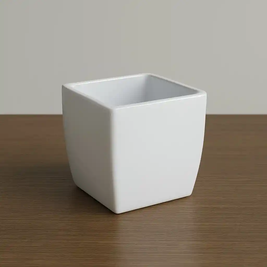 Maceta Cuadrada Blanca