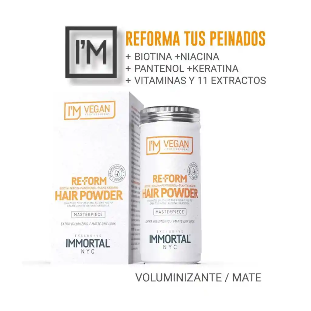 Cera Para El Cabello En Polvo Voluminizador Immortal Reform ¨obra Maestra´´ 20g