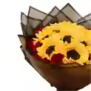 Amor Soleado – Ramo De Girasoles Y Rosas