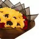 Amor Soleado – Ramo De Girasoles Y Rosas