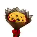 Amor Soleado – Ramo De Girasoles Y Rosas