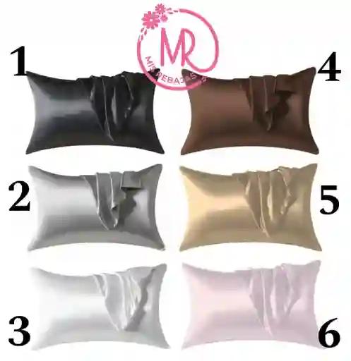 Funda En Satín Con Corredera Invisible Para Cuidado Capilar En El Tono #3 (blanco)