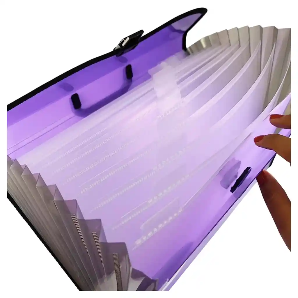 Carpeta 13 Bolsillos Offiesco Oe-456 Maletin Morado