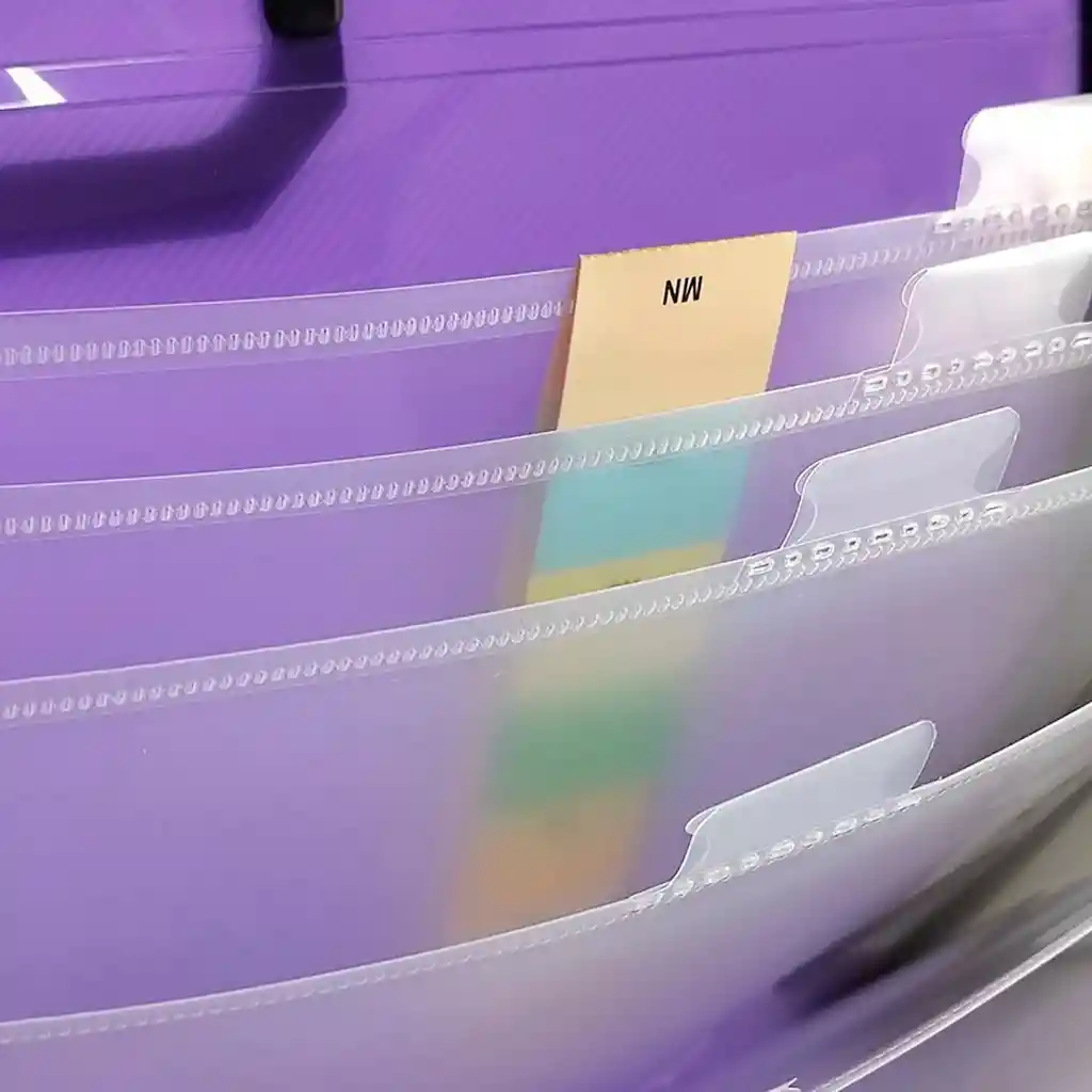 Carpeta 13 Bolsillos Offiesco Oe-456 Maletin Morado