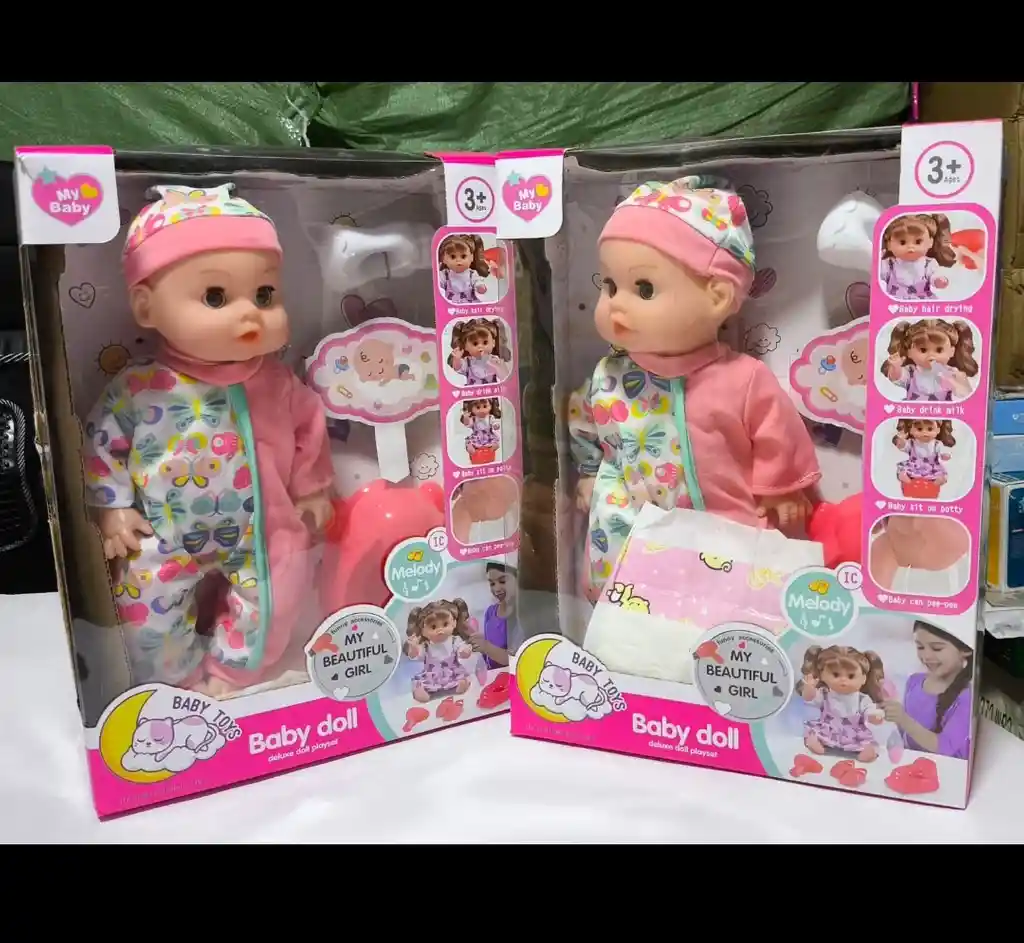 Bebé Toma Tetero & Hace Chichi 12 Sonidos & Accesorios 💖