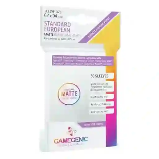 Fundas Matte: Standard European (62 X 94 Mm) X50