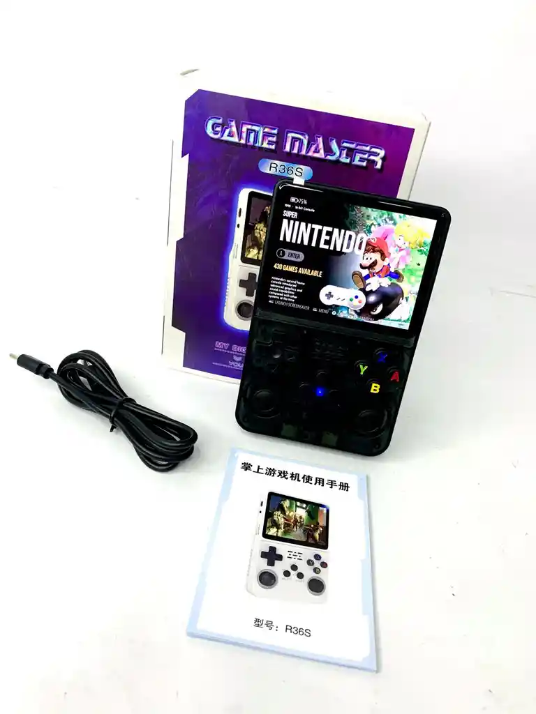 Consola De Video Juegos R36s Con 30 Emuladores Alta Gama Y Una Pantalla Con Alta Definición