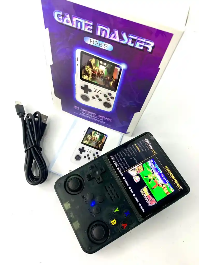 Consola De Video Juegos R36s Con 30 Emuladores Alta Gama Y Una Pantalla Con Alta Definición