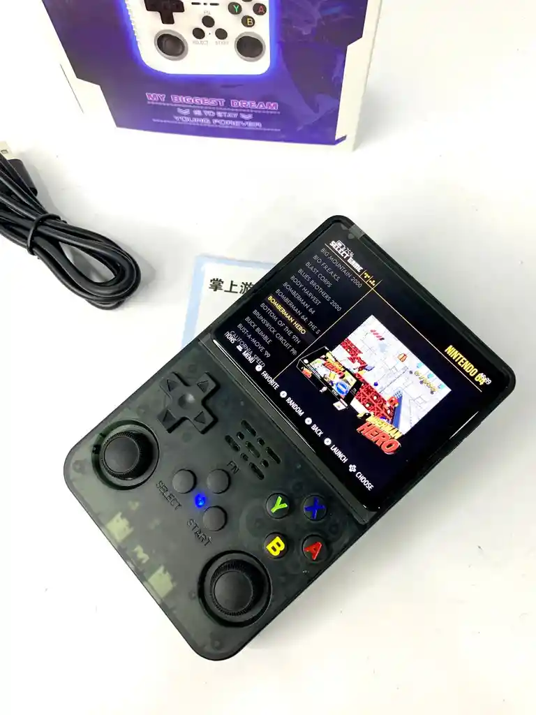 Consola De Video Juegos R36s Con 30 Emuladores Alta Gama Y Una Pantalla Con Alta Definición