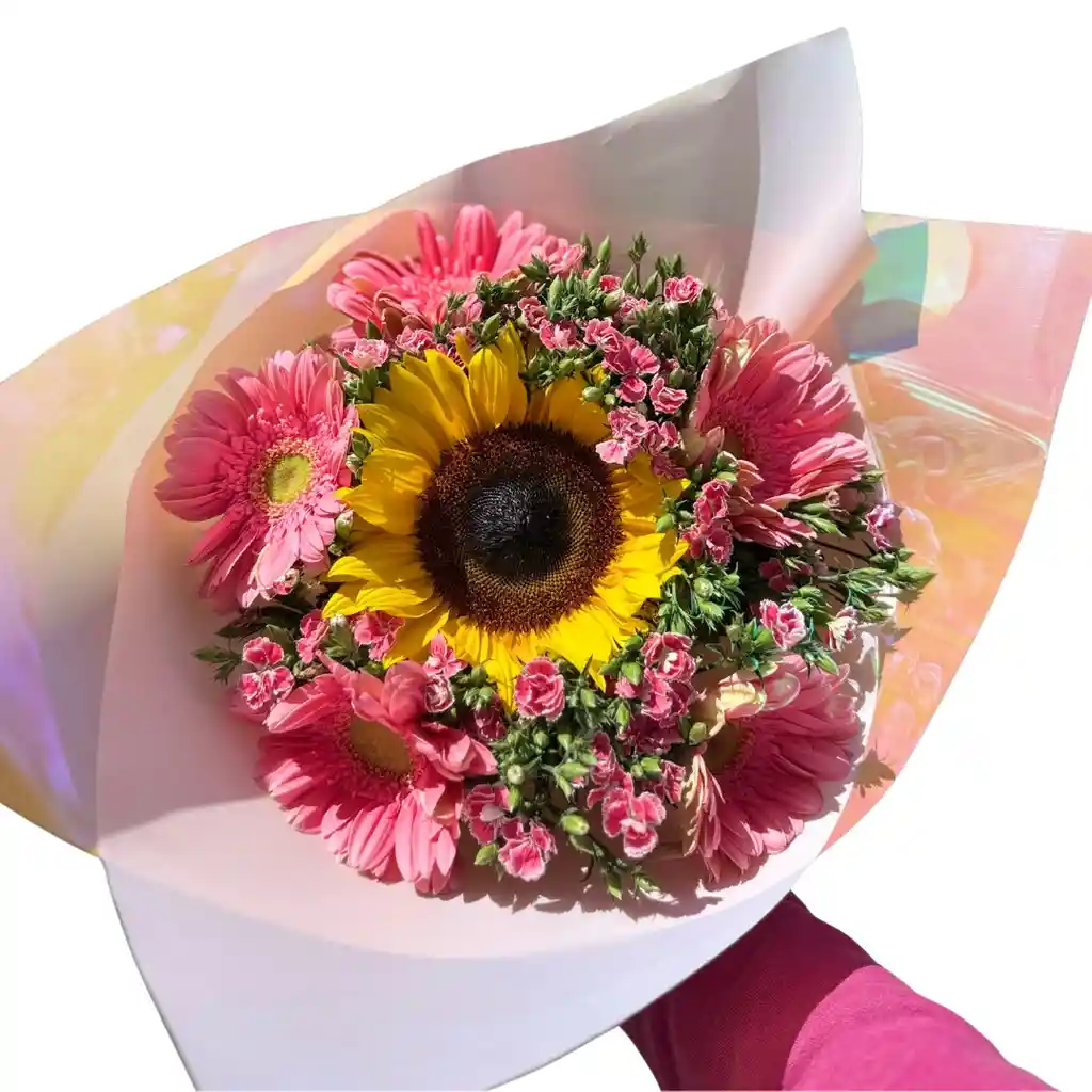 Flores De Girasol Y Gerberas