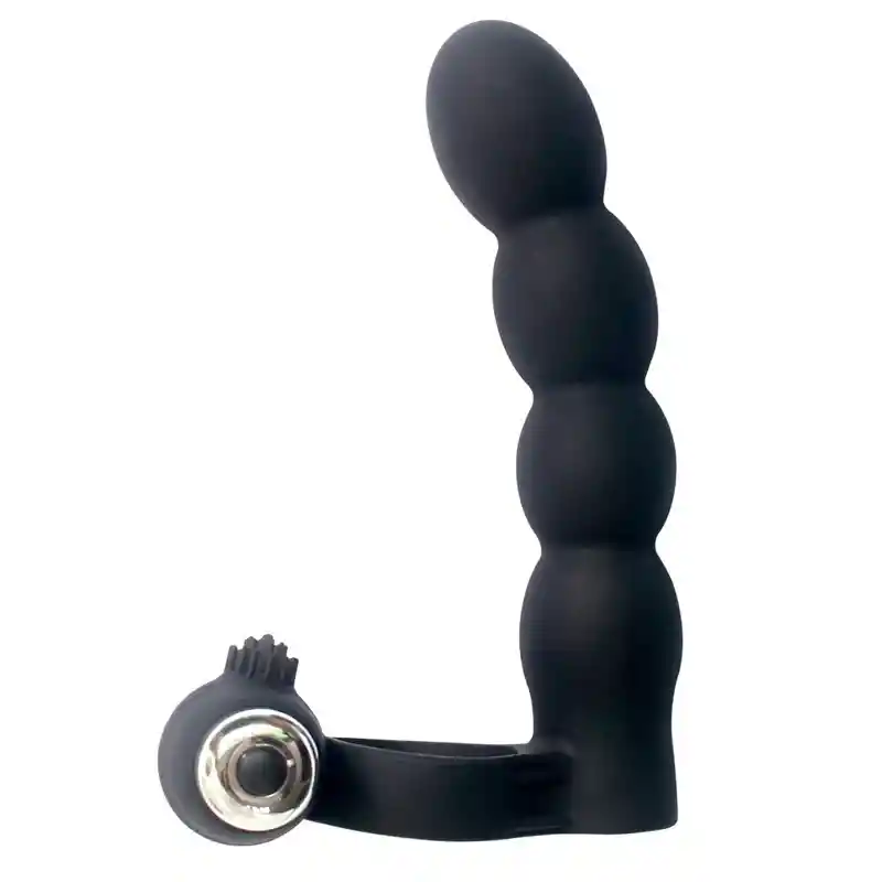 Anillo Vibrador Y Consolador Dante + Sachet Lubricante Neutro 5ml: ¡triple Placer En Tus Noches!