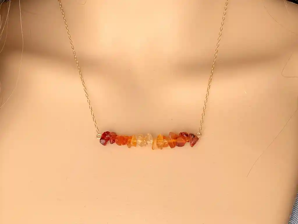 Collar Aura Ardiente Cornalina