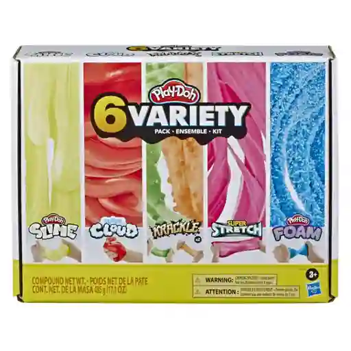 Play Doh Kit Texturas 6 Variedades