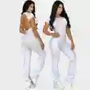 Enterizo Push Up Bota Campana Blanco