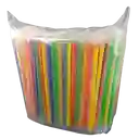 Pitillo Malteada Jumbo Con Punta 10mm Colores Forrados X 250und